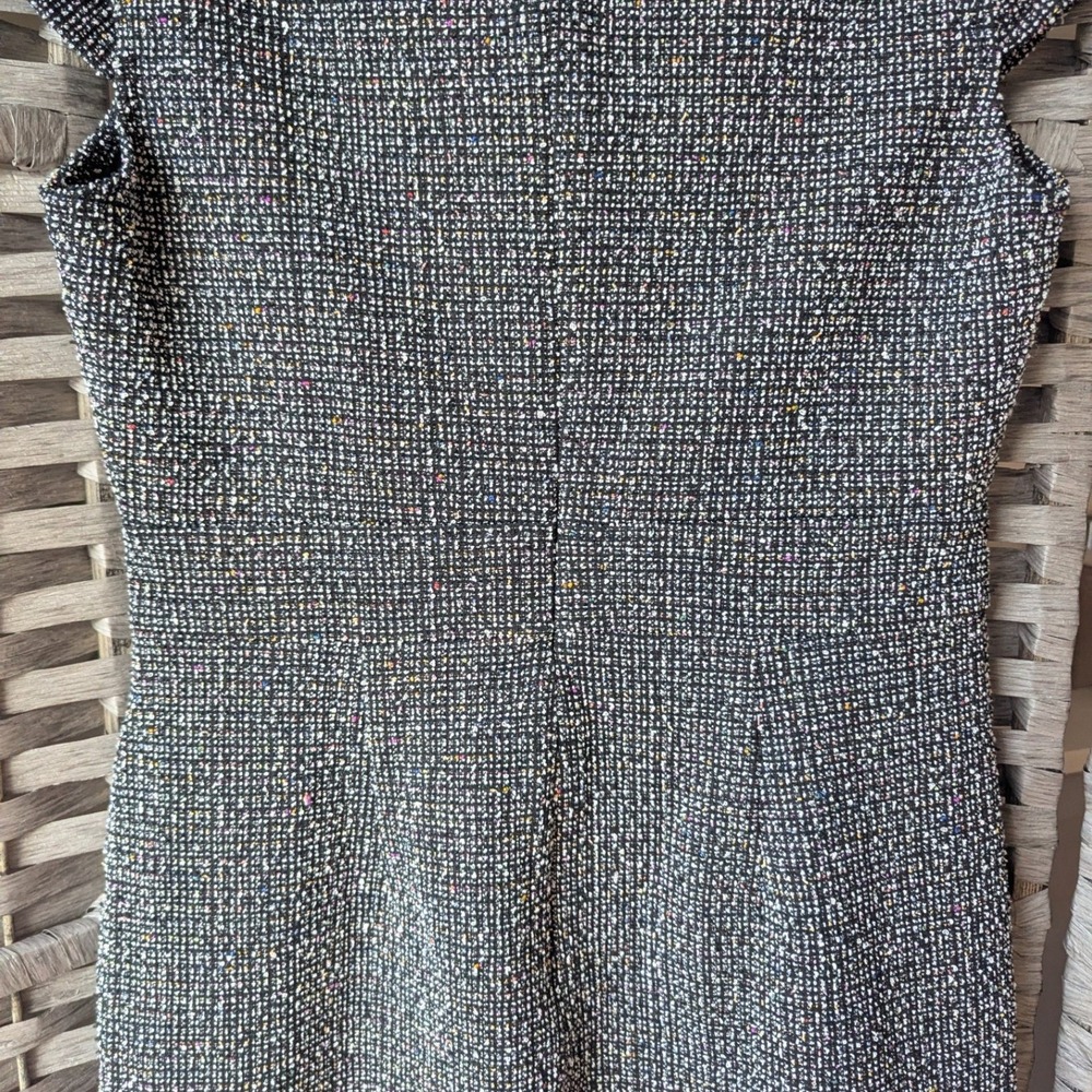 Grace Karin Tweed Sheath Dress Black White Multicolor Cap Sleeve Sz M Bodycon - Picture 4 of 10